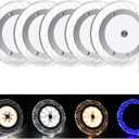 BlueFire RV Interior Lights - 600LM Dimmable LED Ceiling Dome Lights, 4 Colors, 12-18V Fixture with Dimmer Switch for Under Cabinet, Camper Van, Truck, Motorhome, Boat (5 Pack)