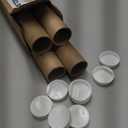 2" x 20" Reinforced Kraft Paper Mailing Tube, Pack of 4 Tubes with 8 Caps – Secure USPS Approved Poster Tube – Made in USA Cardboard Tube for Shipping and Storing Posters, Prints, Artwork