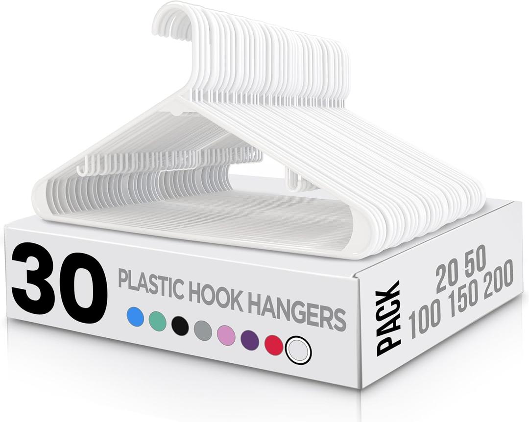Plastic Hangers 30 Pack