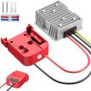 18V to 12V Azocek Step Down Converter Compatible with Milwaukee 18V Battery, Upgraded Power Wheel Battery Adapter with Overdischarge and Switch, 240W Voltage Regulator 12V 20A Buck Converter (Red for MK)