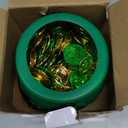 JOYIN 209PCS St Patricks Day Pot of Gold Set, 208 Lucky Leprechaun Plastic Coins and 1 Green Cauldron with Handle Saint Patricks Party Supplies