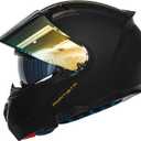 HAX Amatista Modular Flip-Up Dual Visor Motorcycle Helmet - DOT/ECE Approved, Lightweight, Comfortable, and Stylish Helmet for Men and Women (Matte Black, XXL) 