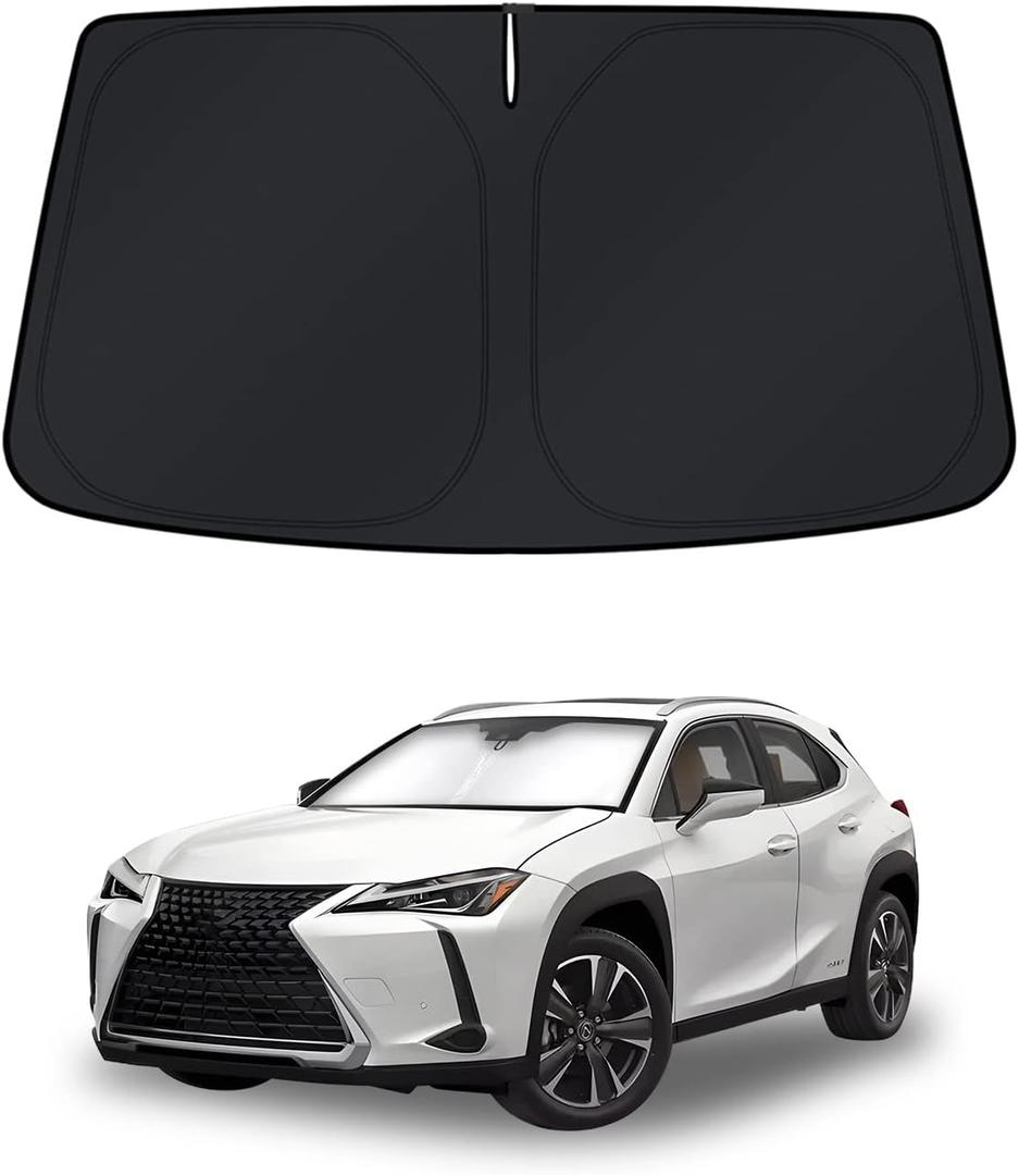 KUST Windshield Sun Shade for 2019-2024 2025 2026 Lexus UX 200/250h/260h/300h/300e Accessories Window Shade Sun Cover Foldable Block UV Rays Keep Car Cooler