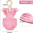 7Pcs Girl Clothes Wood Baby Closet Dividers Lovely Pink Hanging Closet Organizer Newborn to 24 Month Infant Wardrobe Organizer for Home Nursery Baby Shower