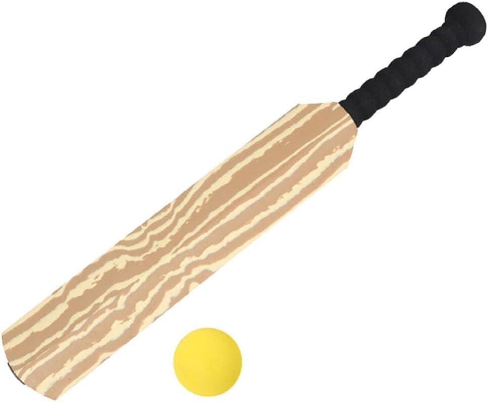 Kisangel Kids Cricket Bat with Ball, Tennis Balls Indoor Outdoor 22.83 Inch Cricket Bat Sport Toy for Family Fun Active Play, 22.79 x 3.34 x 1.18"