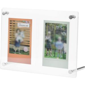 Oedema Acrylic Clear Picture Frame 9065mm Sports Card Display Trading Card Frame with Double Card Slots for Kpop Photocard, Baseball Cards, Game Cards