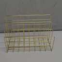 JIARI Decorative Book Organizer Magazine Holder Mail Sorters 3-Slot, Desktop File Sorter Organizer Bookshelf Bookends Book End, Metal Bookend (Gold)