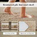 Fluffy Rug Shaggy Area Rug, Beige 2x4 Area Rugs for Bedroom, Small Bedside Rug, Soft Fluffy Shaggy Entryway Throw Rugs for Living Room Bedroom Kids Room Home Decor