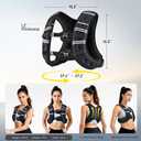 PACEARTH Weighted Vest, 16lb Weight Vest with Reflective Stripe, Body Weight Vests for Women, Men, Weight Loss Workout, Strength Training, Running, Walking, Jogging, Black