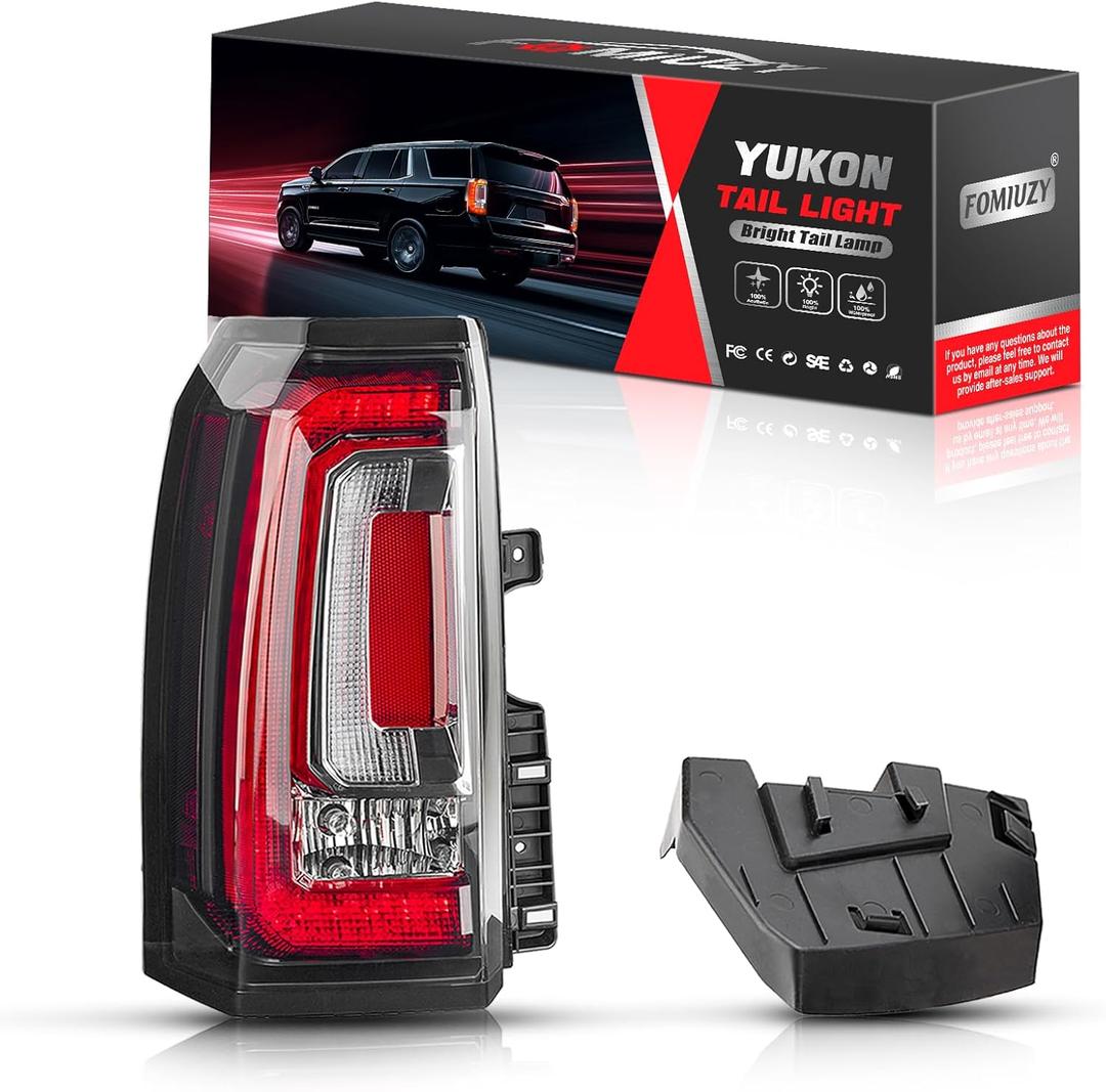 Tail Lights Fit For GMC Yukon Yukon XL Denali 2015 2016 2017 2018 2019 2020 Rear Left Driver Side Brake Taillight Assembly LED Back Up Lamp Lens Cover Replaces 84536242 GM2800268 23380459