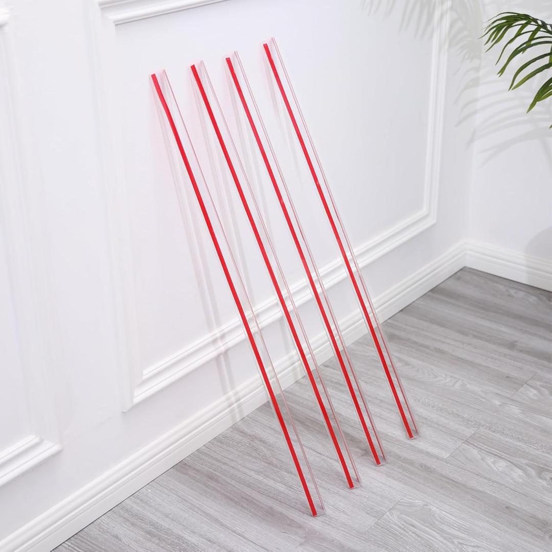 Gaahing 4Pcs Peel and Stick Clear Corner Guards, Self-Adhesive L-Shaped Outside Corner Shield for Wall Edge Furniture Door Frame Protector Bumper (3.9ft x 1.0in)