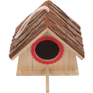 Hanging Bird Nest House Wooden Winter Warm Bird Incubation Box for Outdoor Cockatiel Nesting