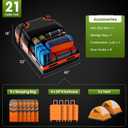 APTY 21 Cubic Feet Car Rooftop Cargo Bag Carrier, Soft Roof Top Luggage Bag for All Vechicles with/Without Racks - with Waterproof Zip, Luggage Lock, Anti-Slip Mat, Storage Bag, Door Hooks