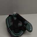 Greatever G2 Full Face Snorkel Mask with Latest Dry Top System,Foldable 180 Degree Panoramic View Snorkeling Mask with Camera Mount,Safe Breathing,Anti-Leak&Anti-Fog (Large/ X-Large, Black Green)