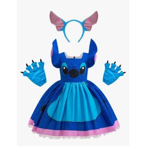Blue Animal Costume for Girls Hawaiian Dress Up With Headband and Gloves 150