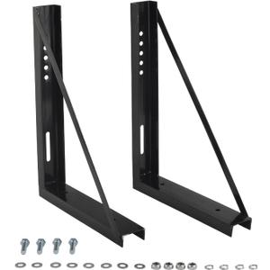Bolted Steel Mounting Brackets for Trailer Tongue Box18"x24"Set of 2- Black.