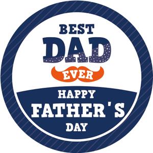2 x G2PLUS Happy Father's Day Stickers, 60PCS Father's Day Gift Stickers, 2 Inches Round Best Dad Ever Label Sticker for Envelope Seals, Gift Wrap, Dad's Day Party Favors