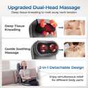 Massage Chair Pad, 3-in-1 Shiatsu Neck and Back Massager Cushion with Heat, Adjustable Height & Intensity, Full Body Massage Pad for Recliner and Sofa, Fathers Day Dad Gifts