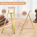16.5" Metal Easel Stand for Sign Elegant Table Top Easel for Display, Heavy Duty Tabletop Picture Easel Stand for Wedding Sign, Picture Frame, and Art (Gold)
