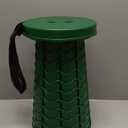 Boreeman Upgraded Folding Stool Lightweight Yet More Sturdy with Load Capacity 400lbs Portable Collapsible Stool for Camping Fishing Hiking BBQ (Army Green)