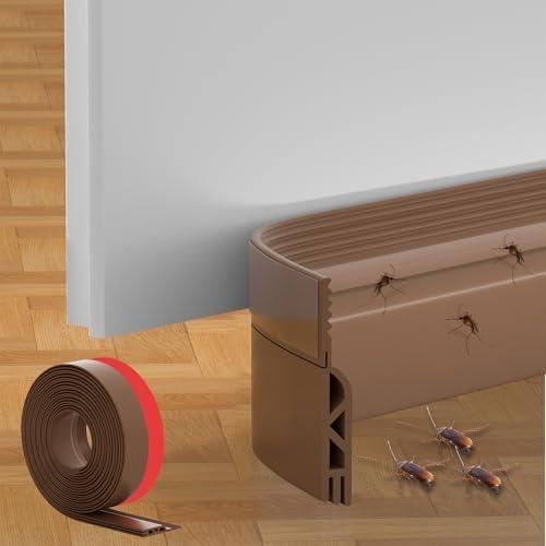 39inch Door Draft Stoppers, Door Sweep for Bottom of Door, Weather Stripping Door Seal, Under Door Noise Stopper Brown, 39inch Set Of 2