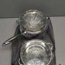 Tri-Ply Stainless Steel Sauce Pan with Steamer Basket & Straining Glass Lid 2-in-1 Multi-Function Pot for Steaming, Boiling & Simmering  Healthy, Durable, Rust-Resistant, Professional-Grade Cookware (3.5 QT with Steamer)