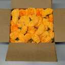Hananona 201Pcs Artificial Marigold Flower Heads Bulk, Silk Marigold Bulk Fake Flowers for Dia De Los Muertos Decor DIY Marigold Garland Day of The Dead Decorations (Orange)