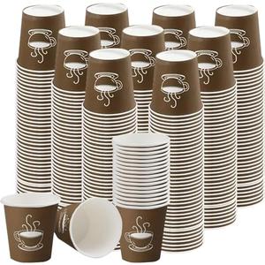 SZROBOY 100 Pcs 3 oz Paper Cups for Bathroom, Small Disposable Coffee Cups, Paper Espresso Cups, Hot/Cold Drinking Cups for Party, Picnic, Travel and Events