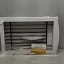 PAWLAND Free Standing Dog Gates for The House Stairs Doorways Indoor Foldable Wooden Small White Puppy Pet Gate Step Over Fence 60" W 24" H 3 Panels