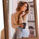 10x12 Wood Frame Brown, Natural Wooden 12x10in Picture Frames, Modern Golden 10 x 12inch Gallery Photo Pic Frame with HD Plexiglass, Horizontal Vertical Wall Mounting Tabletop Display 1Pcs