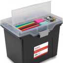 Staples File Folder Tote, Portable Filing Box for Letter Size Hanging Files