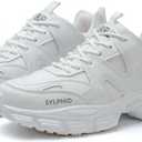 SYLPHID Non Slip Nursing Shoes Women Slip Resistant Food Service Shoe SR Walking Shoes for Nurses Wide Work Sneakers in Kitchen and Restaurant (5, White)