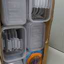 PRAKI 30 Pack Airtight Food Storage Containers for Kitchen Pantry Organizers and Storage, Plastic Kitchen Storage Canisters with Lids,Cereal, Flour & Sugar Containers - Labels, 6 Spoon & Marker