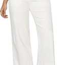 GRAPENT Capri Jeans for Women High Waisted Wide Leg Trendy Stretchy Loose Straight Cropped Denim Jeans Pants with Pockets, 2XL