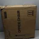 TRALT Ergonomic Office Chair - Desk Chair with Adjustable Lumbar Support Computer Chair - Mesh Comfy Chair with Flip-up Armrests - Gaming Chairs for Adults Home Office (Leather, White)