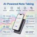 AI Voice Recorder (64GB) Real-Time Transcription & Summarization | 152 Languages, Noise Cancellation & App Control for Meetings, Lectures, Interviews & Calls