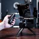 Ambitful Portable Teleprompter Kit - 7.5'' Mini Teleprompter with Desktop Tripod &Remote Control for Phone and DSLR Camera Live Stream Interview Video Recording