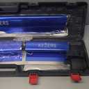 KEZERS Drywall Skimming Blade Set-12",22" & 32" Skimming Blades + 35"-81" Extension Handle Pole, Stainless Steel Construction Knife,Smoothing Drywall Knife,Extruded Aluminum,High Impact End Caps