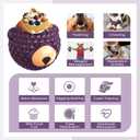 Unbreakable Dog Toy for Power Chewers, Large Dog Interactive Feeder with Food Cups & Treat Food Slow Feeder - Anxiety Relief with Pupscile for Large Breeds (Purple)