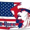 Kid Rock Flag Tapestry 60x40 Inch Funny Wall Hanging Banner for College Dorm Room Decor Parties Gifts