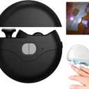 Electric Nail Clipper, 2 in 1 Automatic Nail Trimmer with Polishing, 3 Speeds Strong Power Nails Trimmer with Light, Clip Storage, Rechargeable Toenail Clippers for Adults Seniors (Black)