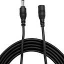 DC Power Extension Cable, 5.5mm x 2.1mm, Security Camera Power Cord, Black (1, 3M/9.8ft)