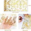 Gold Table Runner 11 Inch x 100 Feet Inches, Glitter Metallic Mesh Gold Runner Roll Table Decorations for Wedding, Baby Shower, Birthday, Christmas