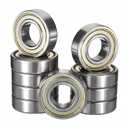DEEG 10 PCS 6205ZZ C3 Deep Groove Ball Bearings, ID 25mm x OD 52mm x Width 15mm Double Metal Shielded Ball Bearing Chrome Steel Bearing