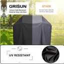 Grisun 7138 Premium Grill Cover for Weber Spirit 200 Series, Spirit E210, S210, E210, 215 Grills, Anti-Fade Waterproof UV-Resistant Gas Grill Cover, Heavy Duty BBQ Cover, 48 inches, Black