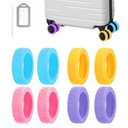 Luggage Wheel Covers, 8 PCS Silicone Wheel Protector Covers for 2-2.6 inches 8-Spinner Wheels, Wear-Resistant, Anti-Noise Wheel Covers for Luggage, Suitcases or Office Chair Caster Wheels (Yellow)