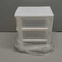 Gonice Small 3 Drawer Storage Organizer, White Plastic Drawer Storage, Small Desktop Organizer for Home, Office