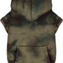 Chic Tie-Dye Dog Hoodie with Practical Pocket - Fashionable and Cozy Sweatshirt for Small, Medium, and Large Dogs, Ideal for Casual Outings and All-Day Comfort in Vibrant Colors. Grey, Size M