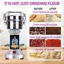 150g Grain Mill, 304 Stainless Steel Spice Grinder, 1500W High-speed Commercial Flour Mill, Superfine Flour Mill Grinder for Home, Grain Mill for Flour