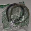 3 Pack Headbands with teeth, Blue+Pink+Cream